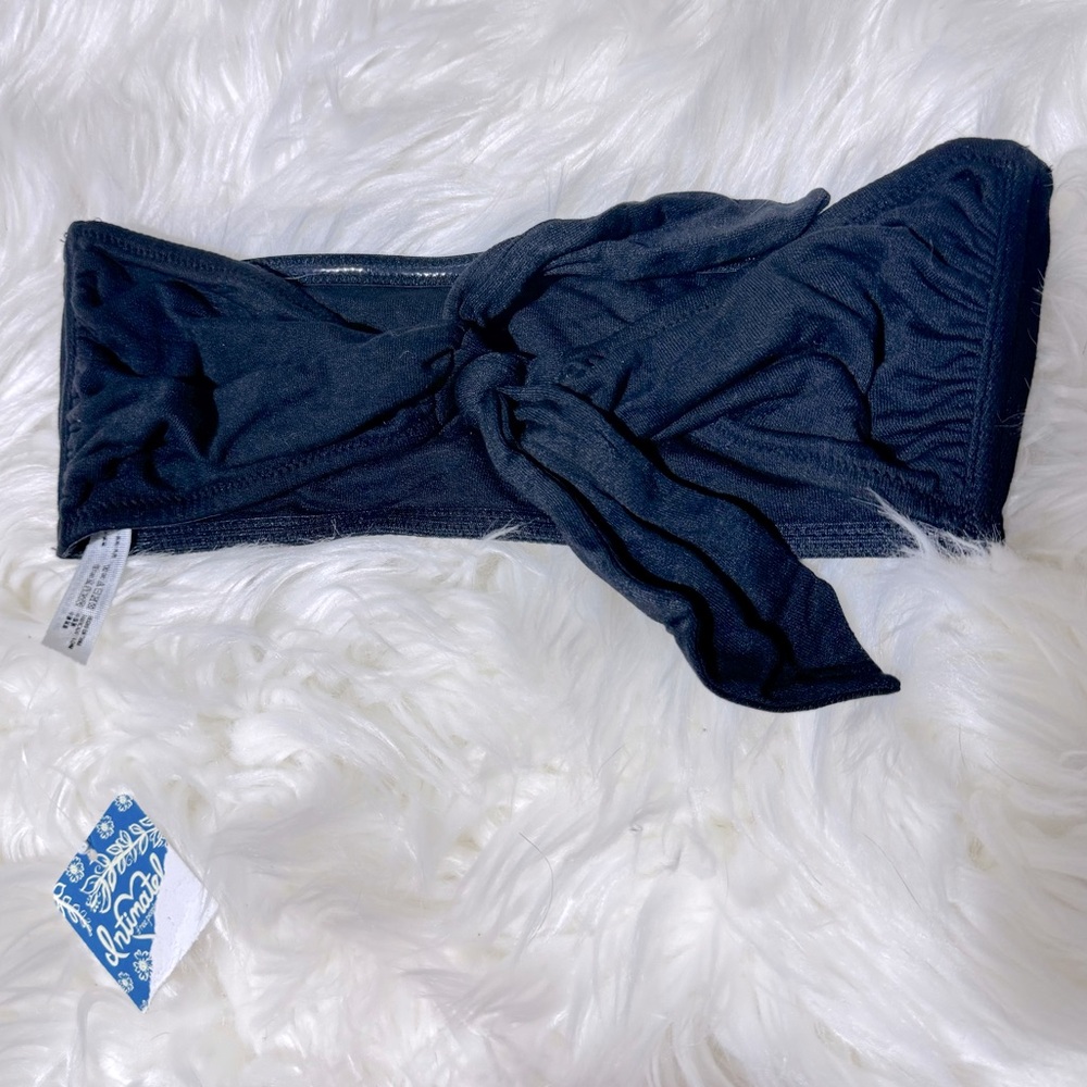 NWT Free people black bandeau bra size S